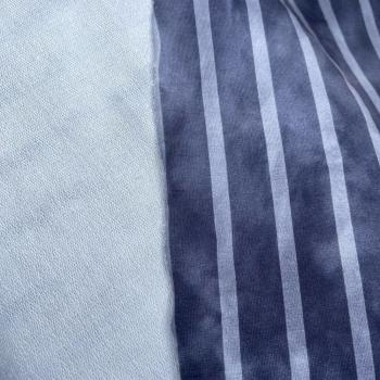 French Terry Sommersweat Streifen blau